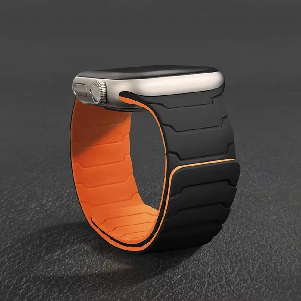 Silicone Magnetic Strap For Apple Watch Band