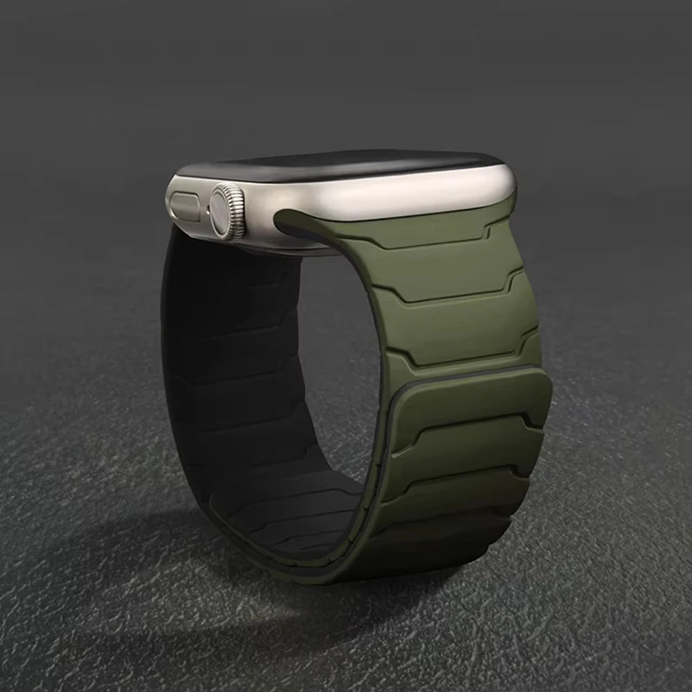 Silicone Magnetic Strap For Apple Watch Band