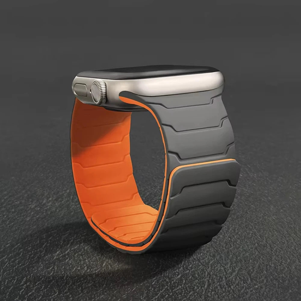 Silicone Magnetic Strap For Apple Watch Band
