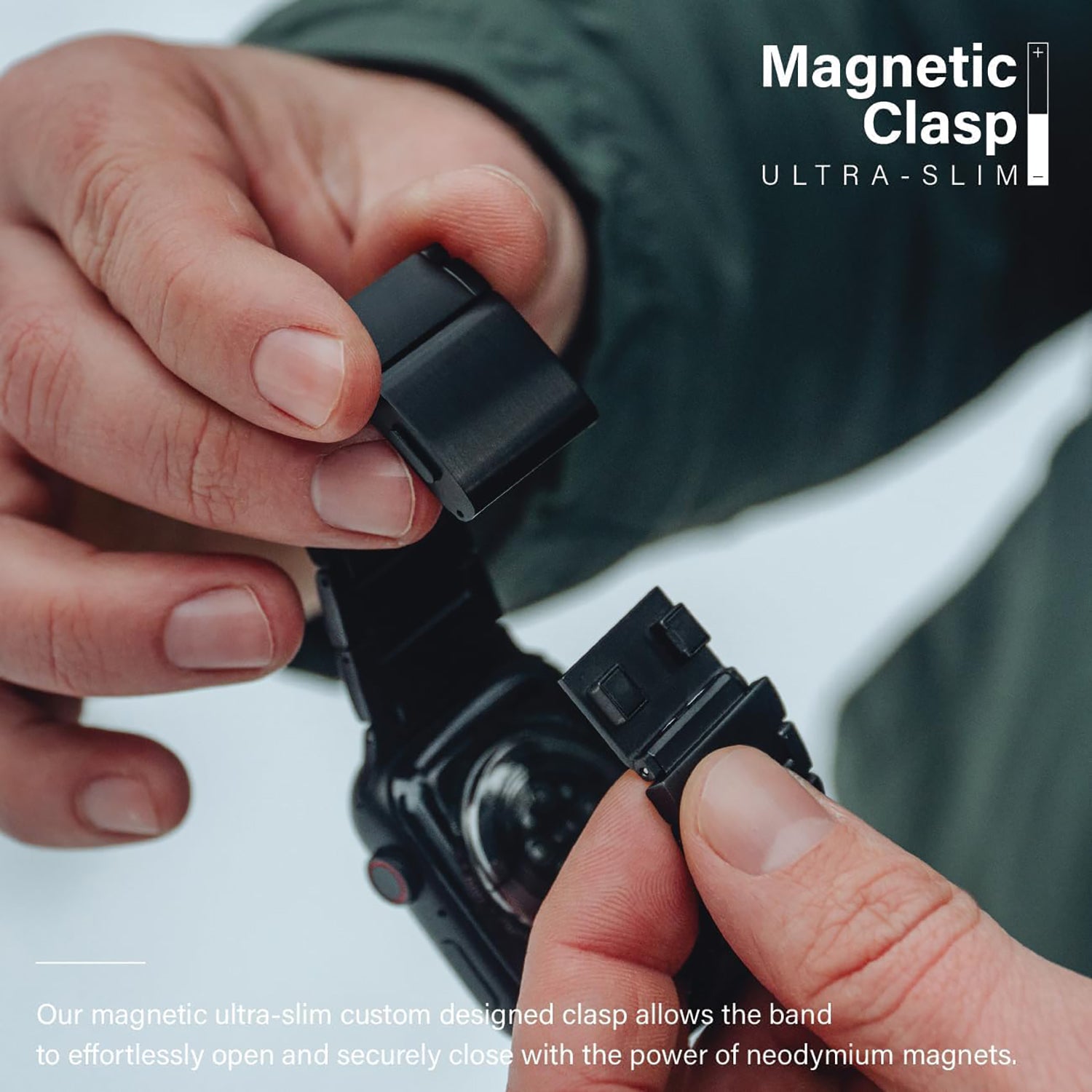 Luxury Magnetic Titanium Alloy Watch Strap For Apple Watch