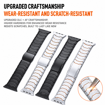 Silicone+Titanium Strap For Apple Watch 44/45/46/49mm