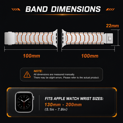 Silicone+Titanium Strap For Apple Watch 44/45/46/49mm