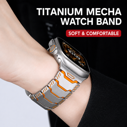 Silicone+Titanium Strap For Apple Watch 44/45/46/49mm