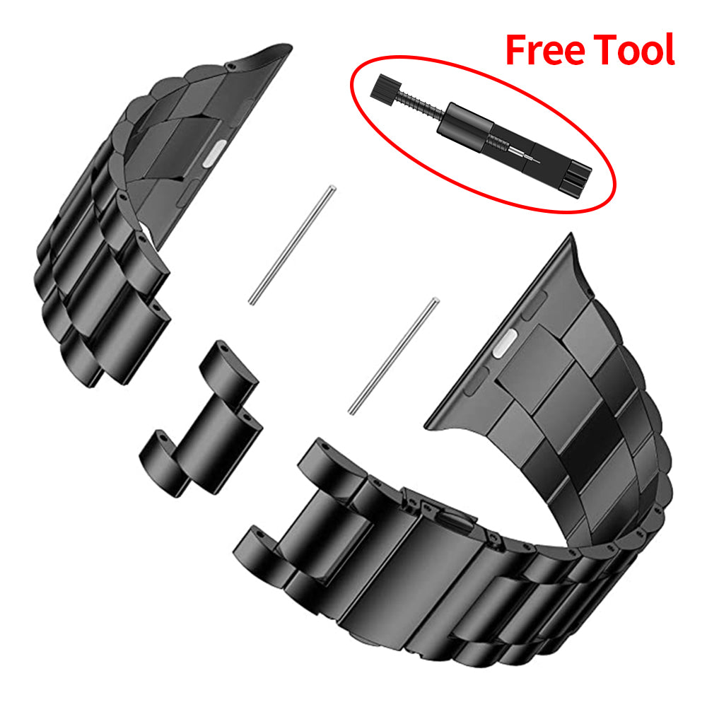 Ultra Thin Stainless Steel Metal Strap for Apple Watch Series 9 45mm 41mm/iWatch 7 6 5 4 3 42 38 44 40mm